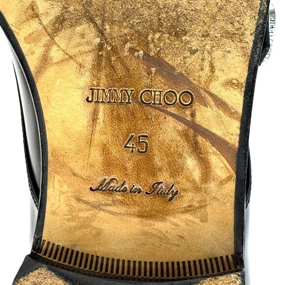 JIMMY CHOO Men Black Double Monk Strap Shiny Leather Chukka Boots Size US 12 main image 9